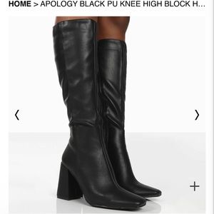 Public Desire Apology knee high boots